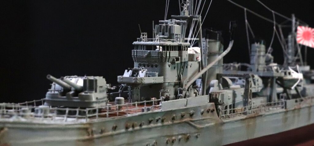 1/150 Yukikaze RC destroyer model, fully scratch-built with 3D printing