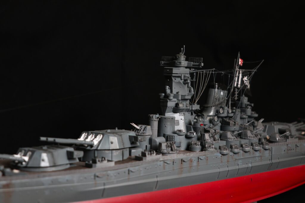 This article documents an experimental anti-aircraft conversion of Tamiya’s 1/350 Battleship Yamato, focusing on enhanced AA armament and RC operation. ## Yamato Kai–AA – Experimental Anti-Aircraft RC Conversion (Tamiya 1/350)