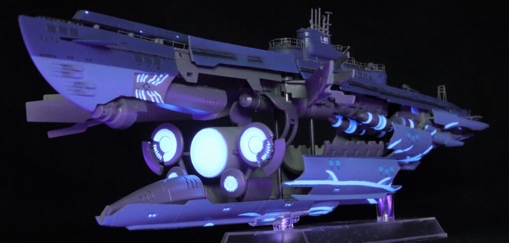 ngine block glowing with core-blue light reminiscent of the Fog Fleet.