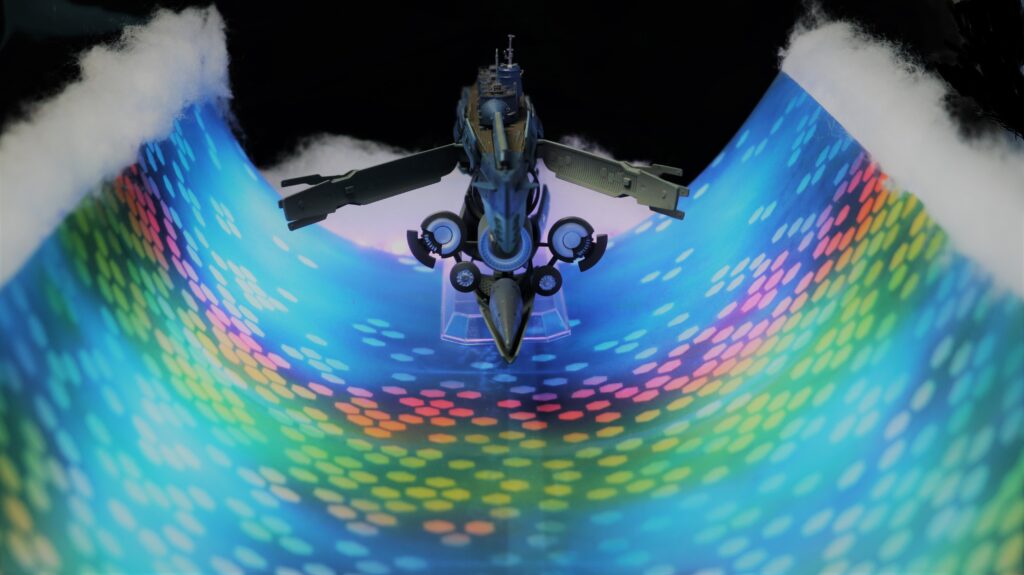 Arpeggio of Blue Steel Fog Fleet model I-401recreating the gravitational convergence tunnel used when firing the Super-Graviton Cannon.