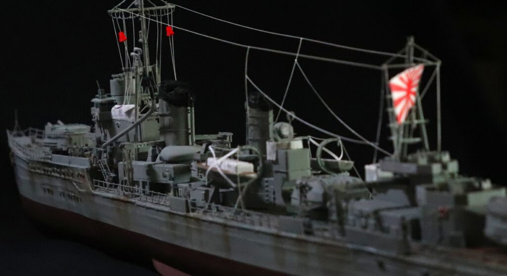 3D-printed 1/150 hull and superstructure of the destroyer Yukikaze