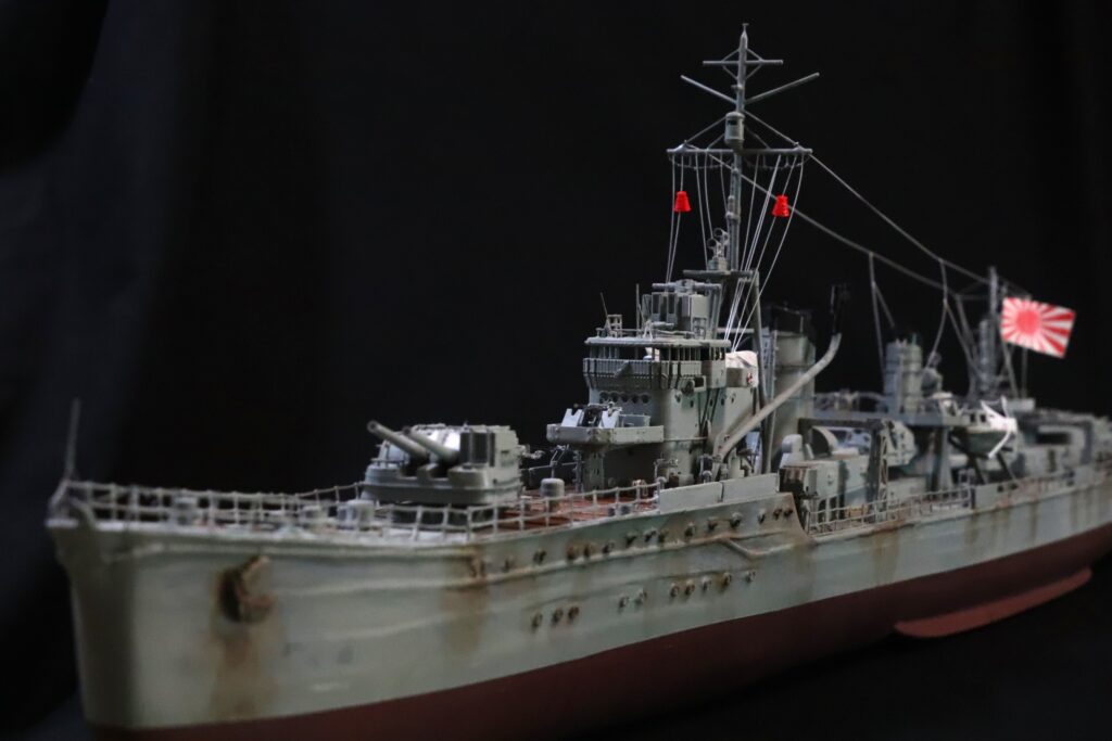 3D-printed 1/150 hull and superstructure of the destroyer Yukikaze