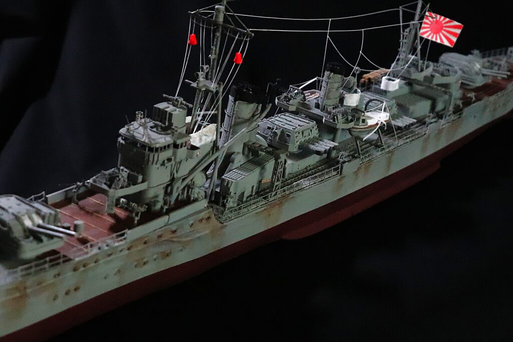 3D-printed 1/150 hull and superstructure of the destroyer Yukikaze