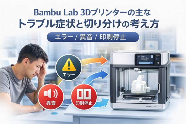 Bambu Lab 3Dプリンターの主なトラブル症状と原因の切り分け