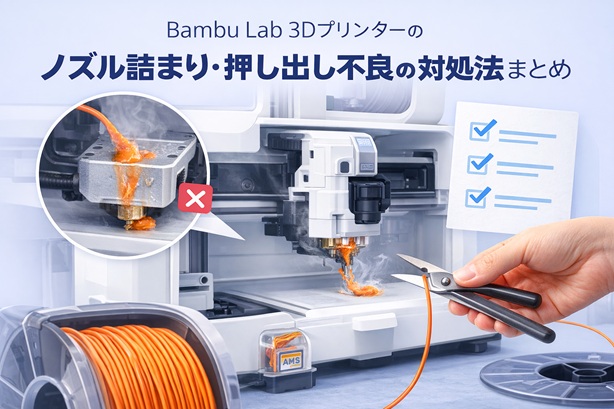 Bambu Lab 3Dプリンターのノズル詰まり・押し出し不良の対処法まとめ