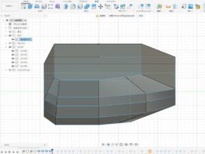 Fusion 360 loft between multiple profiles to form the torpedo launcher housing shape.