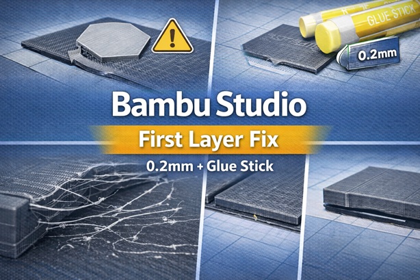 Bambu Studio 一層目の直し方｜密着しない・部分的に定着しない原因と設定変更（0.2mmノズル対応）