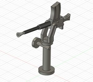 Fusion 360 CAD model of a 13mm single mount machine gun for the 1/150 IJN destroyer Yukikaze (thin-part modeling reference)
