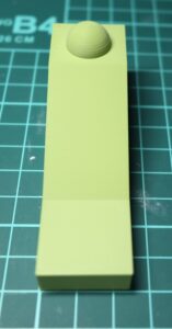 FDM test piece printed at 0.08mm layer height showing the smoothest surface finish among the compared layer heights