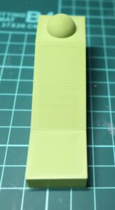 FDM test piece printed at 0.12mm layer height showing smoother surface finish on the slope and dome