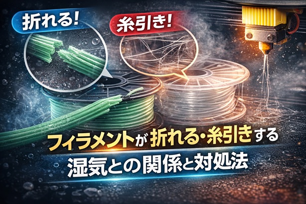 3D printer filament snapping and stringing caused by moisture