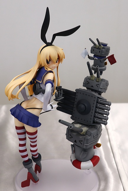 Kantai Collection Shimakaze figure by Tadasuke with destroyer-inspired rigging displayed at Okahobi 2026